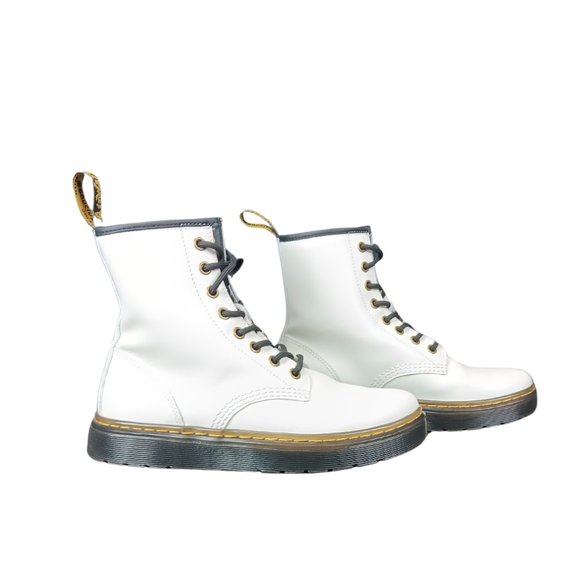 NWOT  WOMEN'S DR. MARTENS ZAVALA  WHITE COMBAT BOOTS Size 6M - Picture 4 of 10